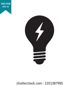 bulb lamp icon in trendy flat style 