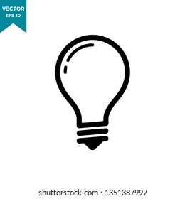 bulb lamp icon in trendy flat style 