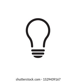 Bulb Lamp Icon Vector Electricity Symbol