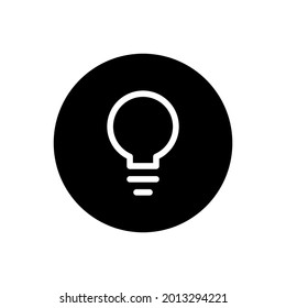 Icono de lámpara de bombilla vector estilo glifo redondeado
