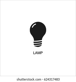Bulb lamp icon vector illustration on white background.
