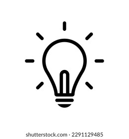 Bulb, lamp icon vector in line style