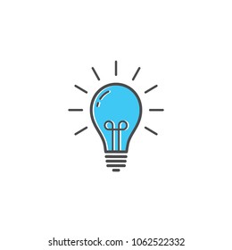 bulb lamp icon vector logo template 