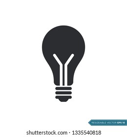 Bulb Lamp Icon Vector Template