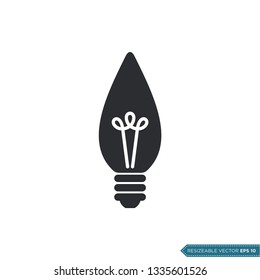 Bulb Lamp Icon Vector Template