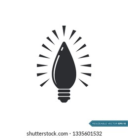 Bulb Lamp Icon Vector Template