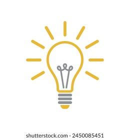 Diseño de ilustración de Plantilla de Vector de icono de lámpara