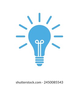 Bulb Lamp Icon Vector Template Illustration Design