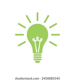 Bulb Lamp Icon Vector Template Illustration Design