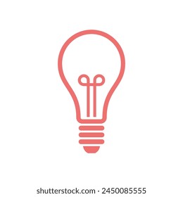 Bulb Lamp Icon Vector Template Illustration Design