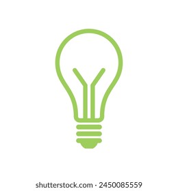 Bulb Lamp Icon Vector Template Illustration Design