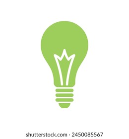 Bulb Lamp Icon Vector Template Illustration Design