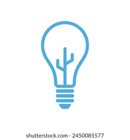 Bulb Lamp Icon Vector Template Illustration Design