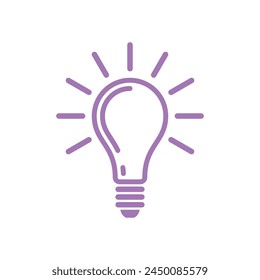 Bulb Lamp Icon Vector Template Illustration Design