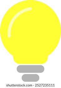 Bulb lamp icon. Yellow bulb lamp icon.