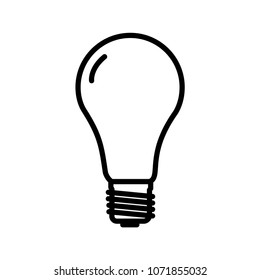 bulb lamp idea light icon vector template