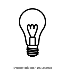 bulb lamp idea light icon vector template