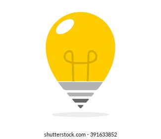bulb lamp light idea marker path pin image vector