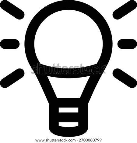 Bulb, Lamp, Light Outline Icon