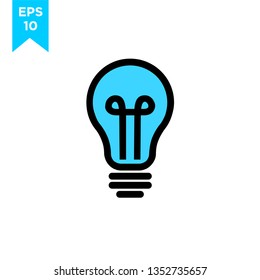 bulb lamp line icon. line art style sign for mobile concept and web design. Spotlight simple line vector icon. Symbol, logo illustration. Pixel perfect vector graphics