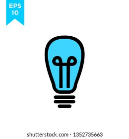 bulb lamp line icon. line art style sign for mobile concept and web design. Spotlight simple line vector icon. Symbol, logo illustration. Pixel perfect vector graphics