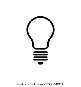 Bulb lamp line icon vector template