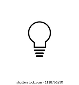 bulb lamp line vector icon