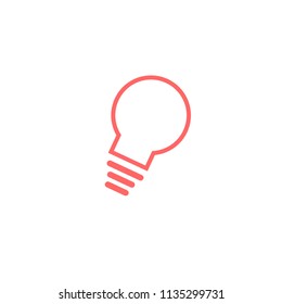 bulb lamp line vector icon