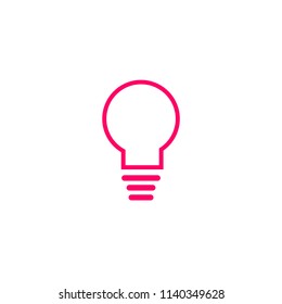 bulb lamp line vector icon