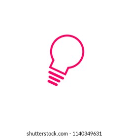 bulb lamp line vector icon
