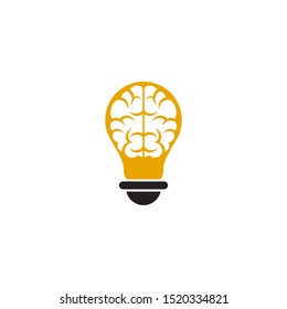 bulb lamp logo design vector illustration icon template