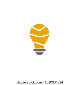 bulb lamp logo design vector illustration icon template