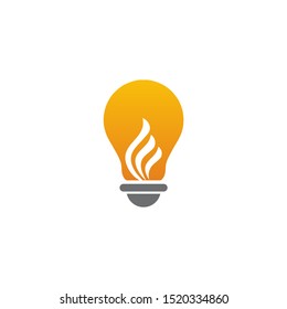 bulb lamp logo design vector illustration icon template