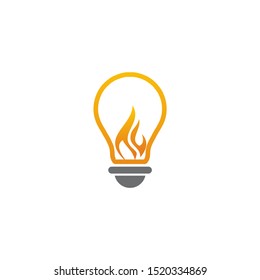 bulb lamp logo design vector illustration icon template