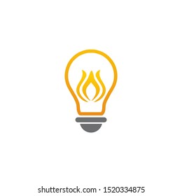 bulb lamp logo design vector illustration icon template