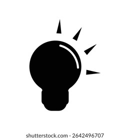 bulb lamp logo icon illustration flat