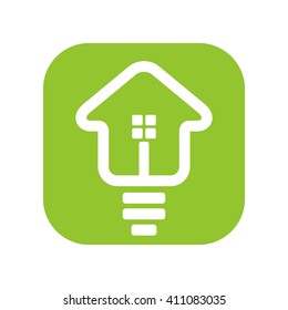 bulb lamp logo vector. home logo vector.