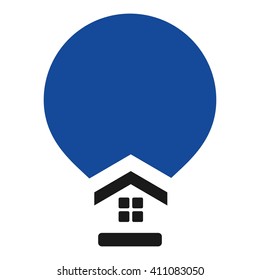 bulb lamp logo vector. home logo vector.