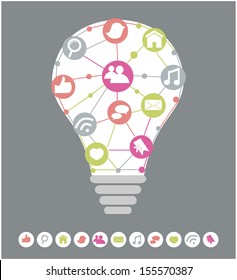 bulb lamp network concept