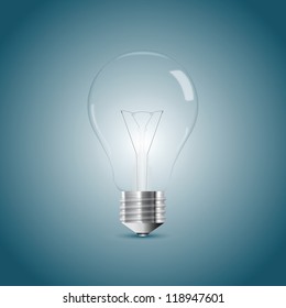 Bulb lamp realistic illustration