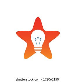 Lámpara de lámpara en el diseño del logotipo de la estrella