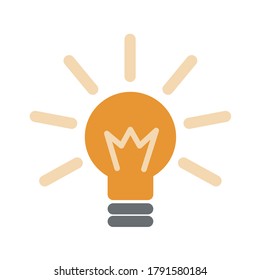 bulb lamp vector design. idea and innovation symbol 