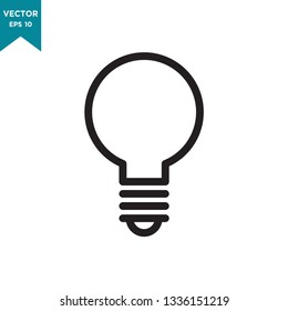 bulb lamp vector icon 