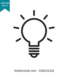 bulb lamp vector icon 
