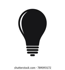 bulb lamp vector icon, idea sign, light bulb line icon 