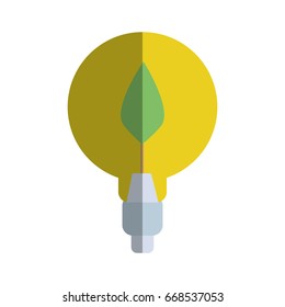 bulb with leaf inside to reduce energy