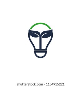 BULB AND LEAF LOGO TEMPLATE