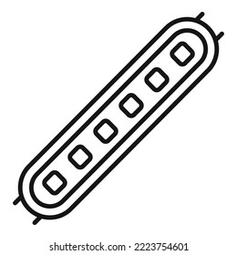 Bulb led strip icon outline vector. Diode light. Stripe tape