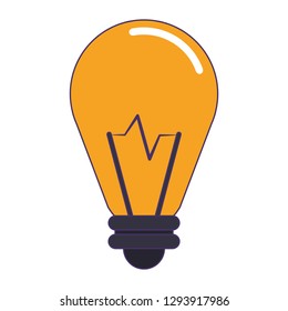 Bulb light big idea symbol blue lines