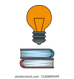 bulb light with books